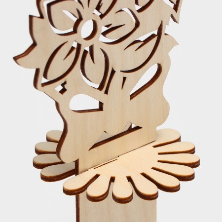 Wooden napkin "Bouquet with a bow", 25 × 13 × 13 cm-4