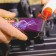 Cat cut machine, with 2 batteries, purple, Heiniger Saphir Cord