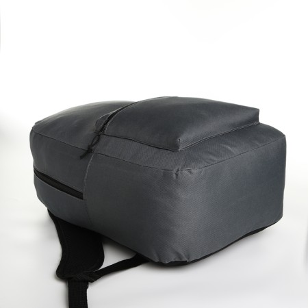 Youth backpack with lightning, external pocket, gray color-4