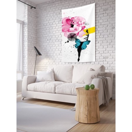 Decorative panel with photo printing "Flower ballet", vertical, size 100x150 cm