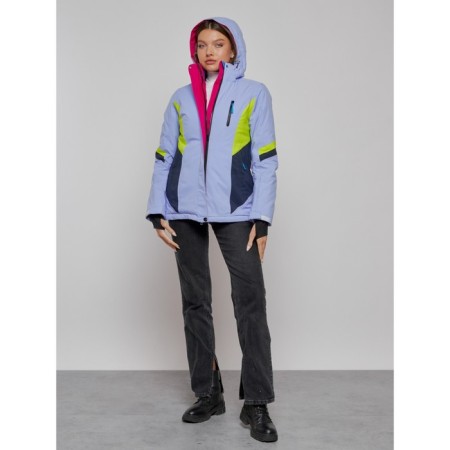 Ski jacket women's winter, size 46, purple color-14