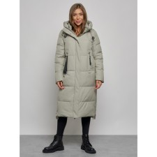 Coat insulated winter female, size 42, green color