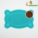 2-in-1 rug for a bowl/toilet for animals Figure, 40 x 25 cm, turquoise