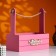 Box - wooden Kashpo 25x15x30 "Beloved Mom" ​​Pink Coral