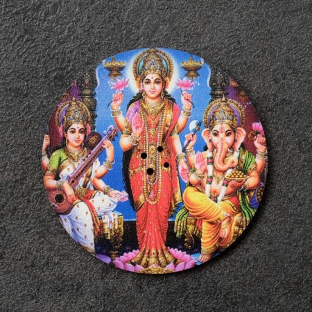 Bowling stand "Lakshmi, Ganesha and Sarasvati", D = 6 cm-3