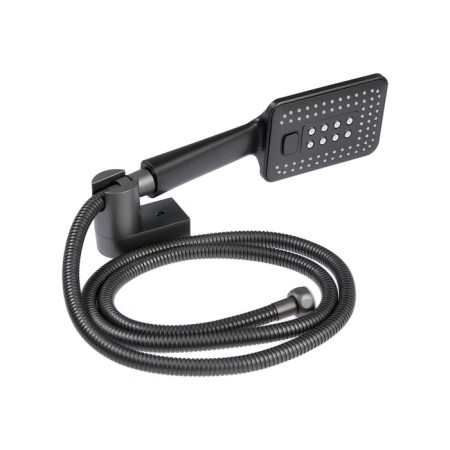 ACCOONA A63127AT bath mixer, single -leaf, pour 175 mm, shower set, black-4