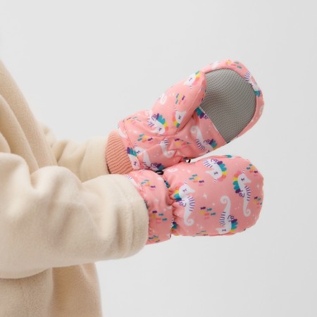 Winter mittens Minaku, peach color, 15cm-1