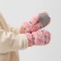 Winter mittens Minaku, peach color, 15cm