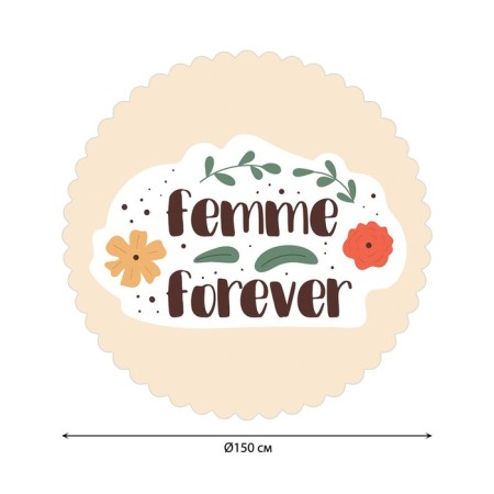 The tablecloth “Femme Forever”, Round, Saten, D = 150 cm