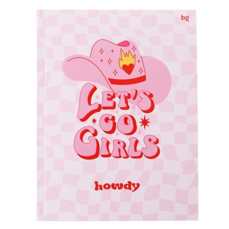 A5 BUSINESS BLOCK, 64 sheets in the pink style cage, integral cover, glossy lamination, selective varnish, offset block, mix-2