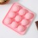 Form for ice shares "Balls", 10.5 × 10.5 × 2 cm, 9 cells (d = 1.9 cm), pink color
