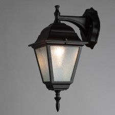 Уличный настенный светильник Arte Lamp Bremen A1012AL-1BK, E27, 60 Вт, 16х21х36 см, 800 Лм, чёрный