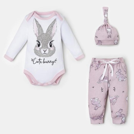 Set: body, pants and hats of crumb I "Bunny" Growth 74-80 cm