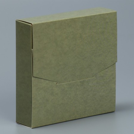 Box a gift folding envelope, packaging, “olive”, 15 x 15 x 4 cm-2