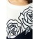 Female dress, size 42, blue, white color