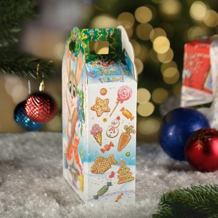Gift box "Hare-Kot" White, 16.8 x 7 x 25 cm-2