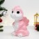 Piggy bank "Dracosha" white-pink, 13x15x25cm