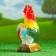 Garden figure "Rooster on a log" 29cm