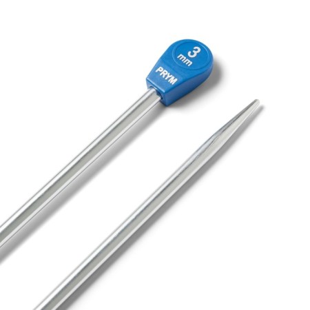 Straight aluminum knitting needles, with tips, 40cm 3.00 mm-1
