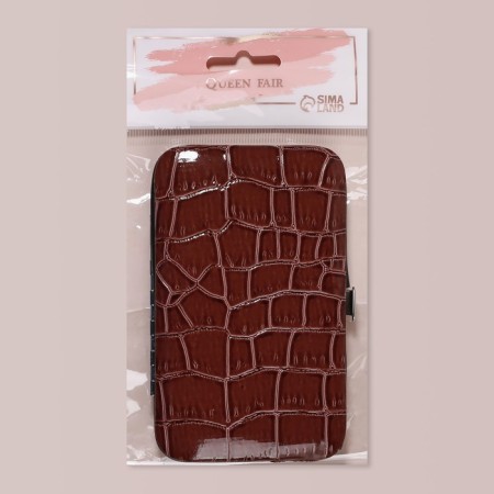 The manicure set of "reptile", 6 items, in a case, brown color-7