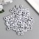 Beads for creativity plastic "Signs of the zodiac on a cube" White set 20 g 0.7x0.7x0.7 cm