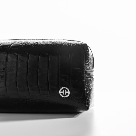 Lightning cosmetic bag, Textura, black color-8