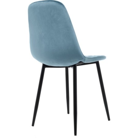 Capri Metal/Fabric, Black/Blue 43x48x87 cm-4