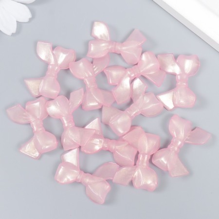 Decor for creativity plastic "Pink bow" glows in the dark 0.8x2.4x3.4 cm-2