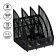 Capital, vertical, line, 3 compartments, black