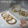 Ring set 5 pieces "perfect fingers" is light, white color in gold