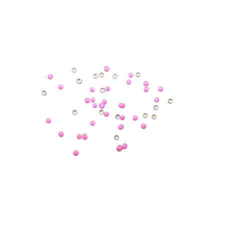 Rhinestones metal mugs, No. 2.0 pink, 50 pcs