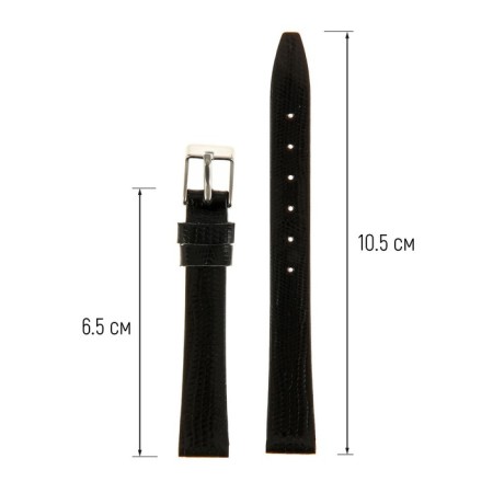 Watch strap, female, 12 mm, harness 65 mm, larynx 105 mm, genuine leather-1