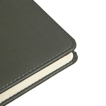 Leduced A5 Diary, 136 Velvet Index sheets, hard cover, artificial leather, Soft Touch lamination, lies, tinted block 70 g/m2, gray-2