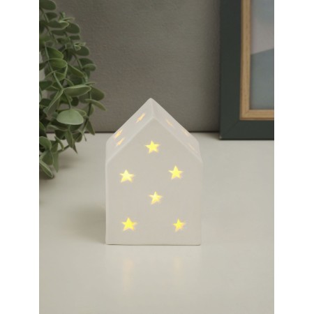 Figure with backlight "House with Asterles", 6.5 × 6.5 × 9 cm