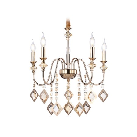 Crystal chandelier with Ambrella Light, Classic, Tr4955, 5XE14, Color Gold
