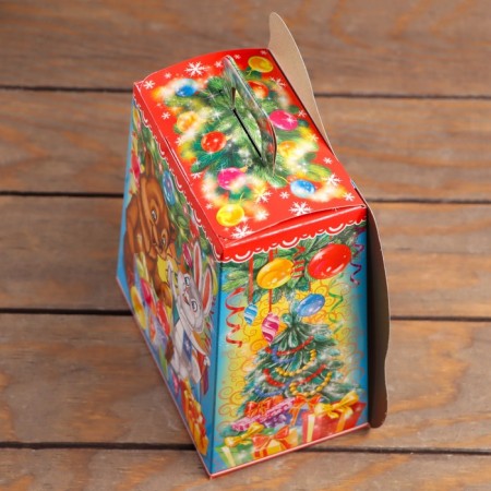 Gift box "Snowman with a gift" 16 x 10 x 18 cm-4