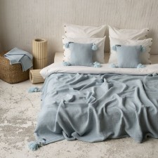 Shifu bedspread, size 220x240 cm, blue color