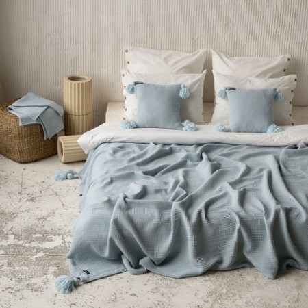 Shifu bedspread, size 220x240 cm, blue color