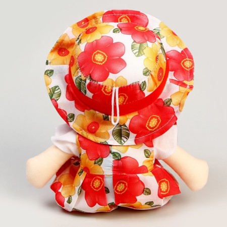 Soft doll "Girl", a flower dress, color mix-2