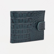 Women's wallet on the button, green color