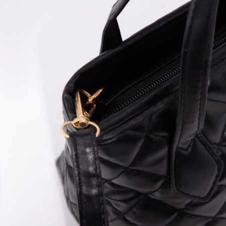 Bag Female Tout with zipper, black color-4