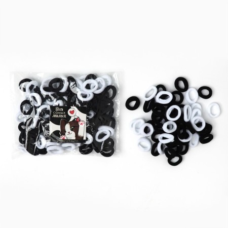 Hair gum "for the sweetest" set, diameter 2 cm, 100 pcs-1