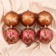 Set of balls plastic D-8 cm, 6 pcs "Vasilek" burgundy-brown