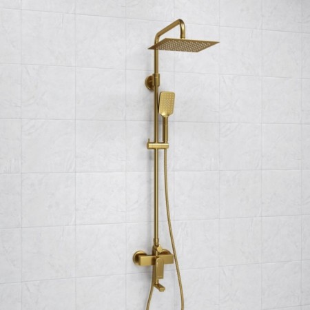 The shower system wasserkraft a155.198.201.bg, tropical shower, shower, gold-1