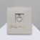 Pendant "Give Happiness" Zircon, Heart, white in silver, 45 cm