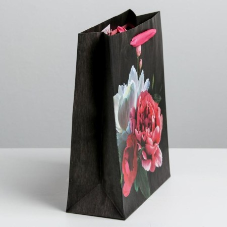 Package Gift Laminated Vertical, Packaging, “Flowers of Love”, Ml 23 x 27 x 11.5 cm-1