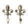 Single -rod hook for curtains Cappio KC112, bronze color, 2 pcs