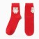 Women's socks kaftan "bear" size 36-39 (23-25 ​​cm), red