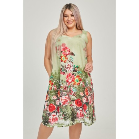Sarafan female, size 62, color light green-3