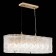 Suspended EVOLUCE lamp. Sle283203-10. Rida. 10x40 watts, E27, 79x30x22 cm, golden color